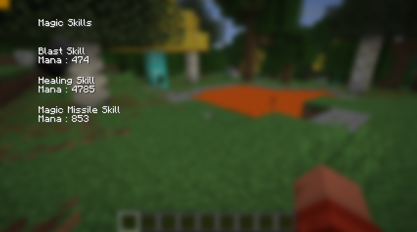 Magic Skills Screen Example