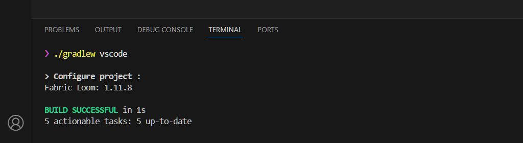 vscode-Aufgabe im Terminal